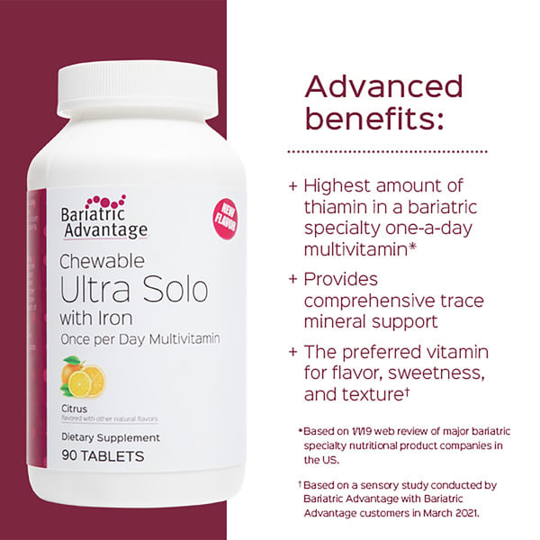 Bariatric Advantage | Chewable Ultra Solo  Only 1 Per Day