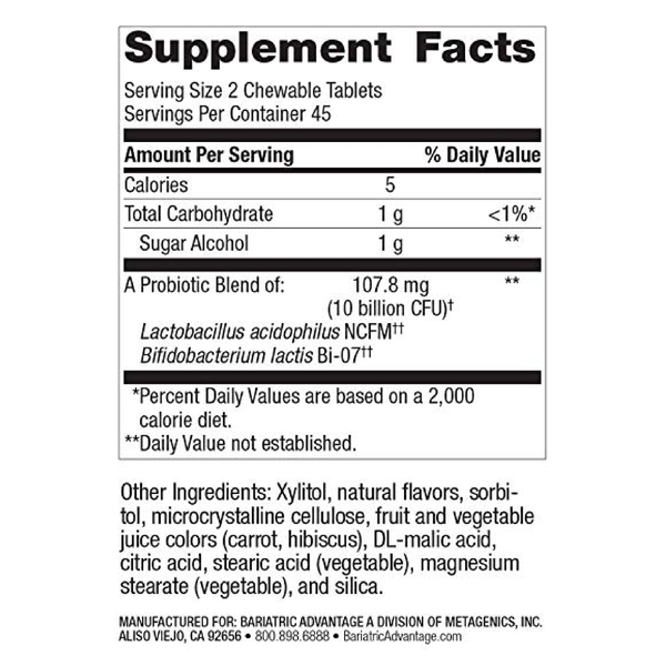 Bariatric Advantage | Chewable FloraVantage® Probiotic